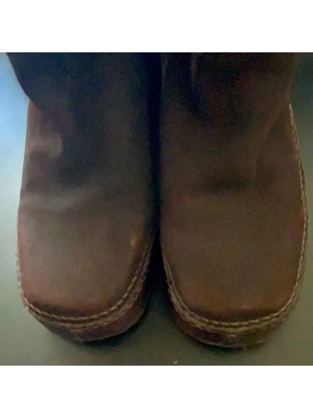 COLE HAAN Suede Faux Fur Platform Boots